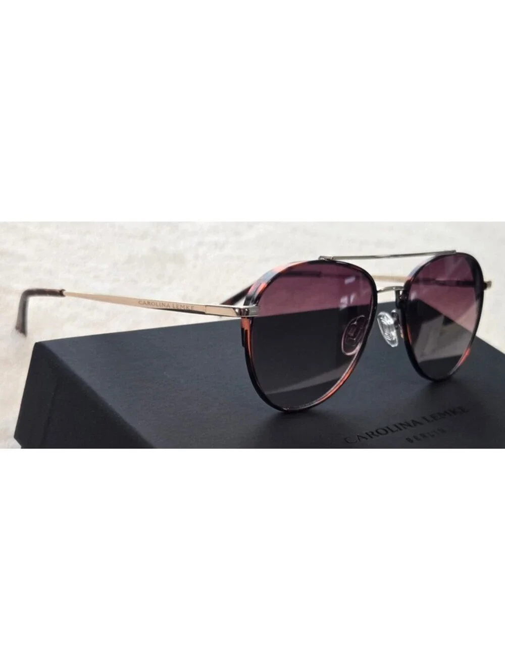 NEW Carolina Lemke CL3115-4 Sunglasses – Demi/Gold – Size 56-17-145